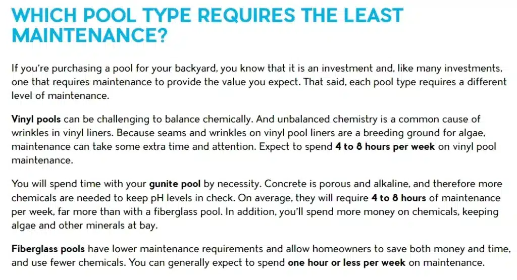 Vista pools maintenance guide