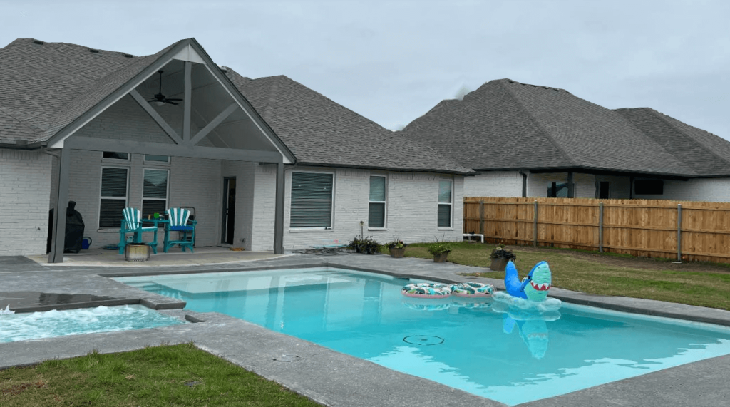 Gunite pool project in Tulsa by Vista Pools